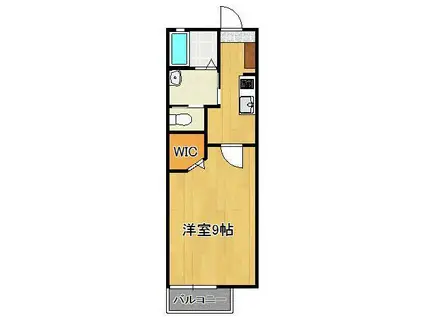 コワルージュ A(1K/2階)の間取り写真