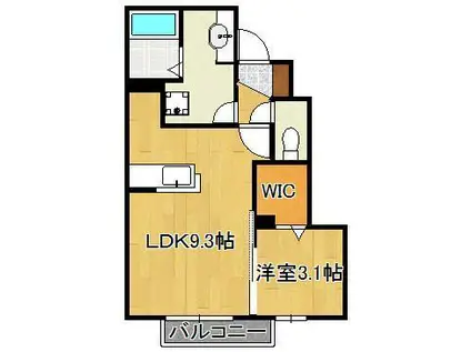 サンハイム チサ(1LDK/1階)の間取り写真