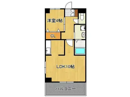 ヴィラ フェリーチェ(1LDK/1階)の間取り写真