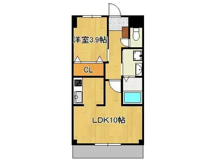 LIANGE(1LDK/1階)の間取り写真