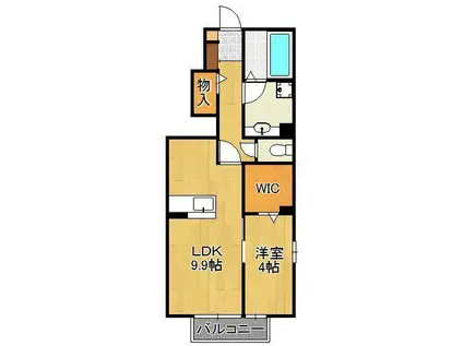 フォンティーヌ(1LDK/1階)の間取り写真