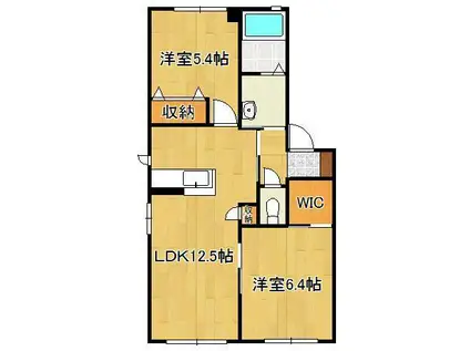 ベニコー C棟(2LDK/1階)の間取り写真