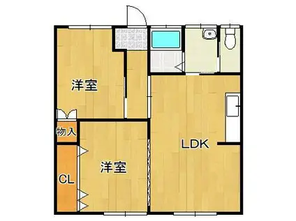 メゾンド・ワダ(2LDK/1階)の間取り写真