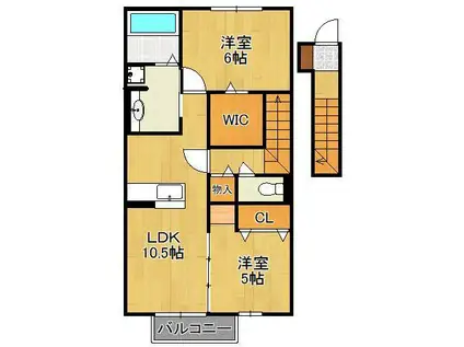 ドルチェ3(2LDK/2階)の間取り写真