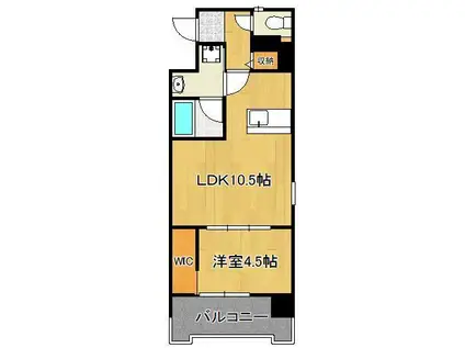 APARTMENT3771(1LDK/4階)の間取り写真