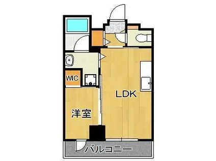 ブルーダイヤモンド中間(1LDK/3階)の間取り写真