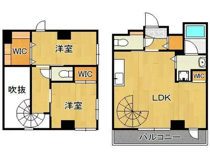 ブルーダイヤモンド中間(2LDK/4階)の間取り写真