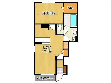 ヴィラ ド ナチュールⅠ(1LDK/1階)の間取り写真