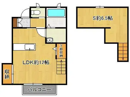 ロフトスタイル(1LDK/1階)の間取り写真