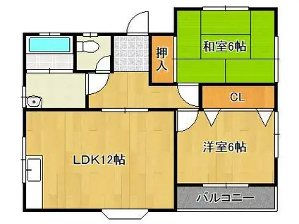 レゼンド恵Ⅲ(2LDK/2階)の間取り写真