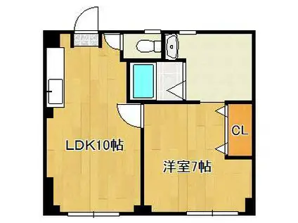 クリエイト21(1LDK/1階)の間取り写真