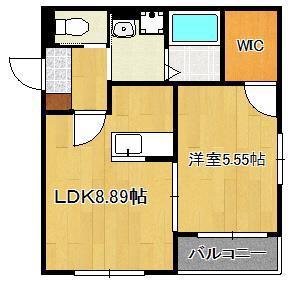 BRAVE BASE 神正町 A棟(1LDK/1階)の間取り写真