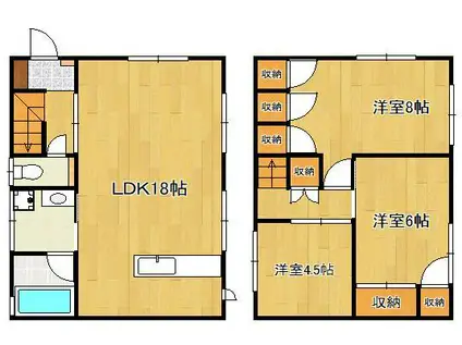 筑豊本線 筑前垣生駅 徒歩21分 2階建 築16年(3LDK)の間取り写真