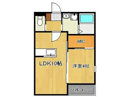 BRAVE BASE遠賀 NOUTH(1LDK/1階)の間取り写真