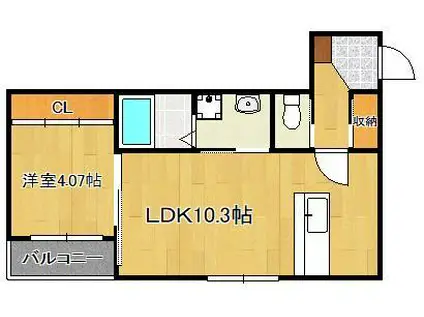 GRAND COURT 01(1LDK/1階)の間取り写真