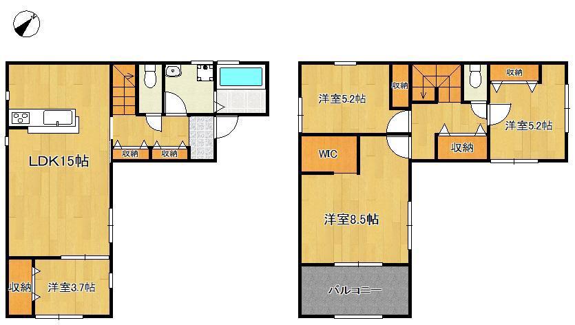 鹿児島本線 水巻駅 徒歩10分 2階建 築1年