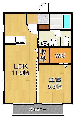 センターガーデン(1LDK/2階)の間取り写真