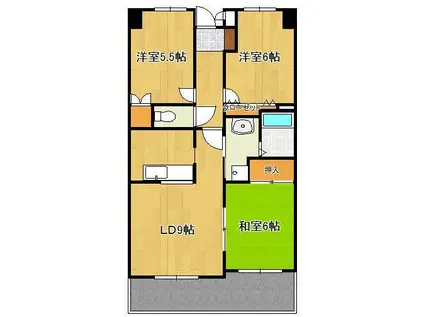 ハーモナイズ361(3LDK/4階)の間取り写真