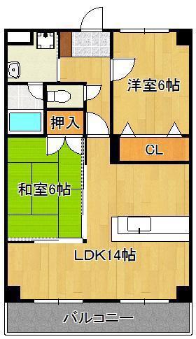 フォレストヴィラ別所町(2LDK/4階)の間取り写真
