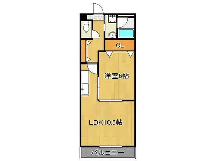 フォレストヴィラ別所町(1LDK/5階)の間取り写真
