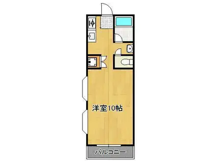 ベルハウス割子川(ワンルーム/4階)の間取り写真