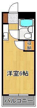 春とひだまりのアメリア(ワンルーム/3階)の間取り写真