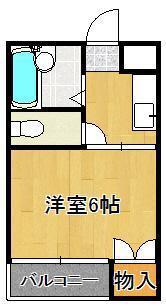 シャトレ幸神西(1K/2階)の間取り写真