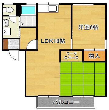 セジュールWADA(1LDK/1階)の間取り写真