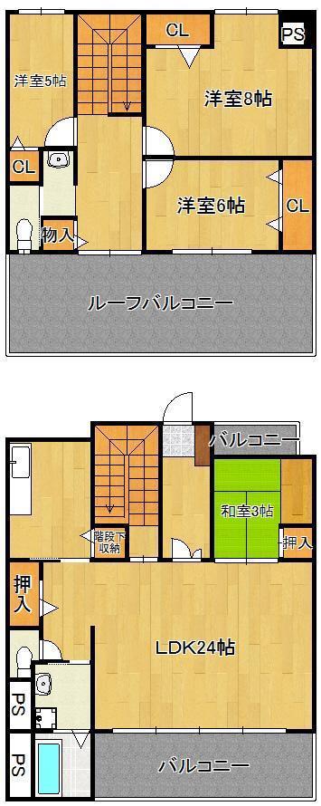 ピボットコート今池(4LDK/4階)の間取り写真