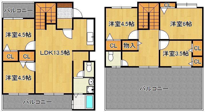 ピボットコート今池(4LDK/4階)の間取り写真
