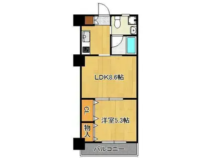 カレントⅠ(1LDK/2階)の間取り写真