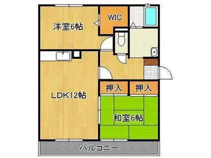 グランシャリオA・B(2LDK/1階)の間取り写真