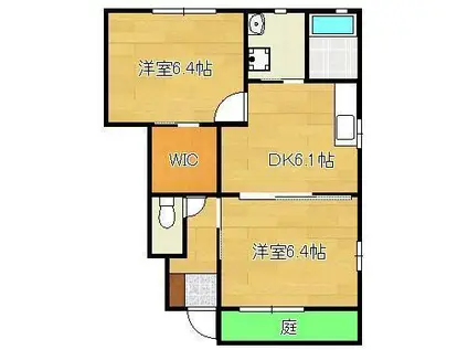 コムハウス 参番館(2DK/1階)の間取り写真