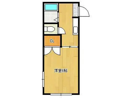 ニューフレグランス幸神(1K/1階)の間取り写真