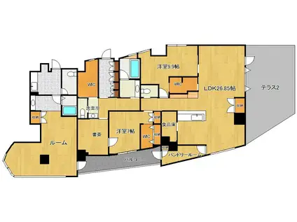 スズキビル湯の原(5SLDK/5階)の間取り写真