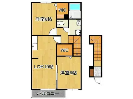 EVANS Ⅰ(2LDK/2階)の間取り写真