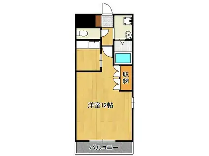 リベルテ(1K/1階)の間取り写真