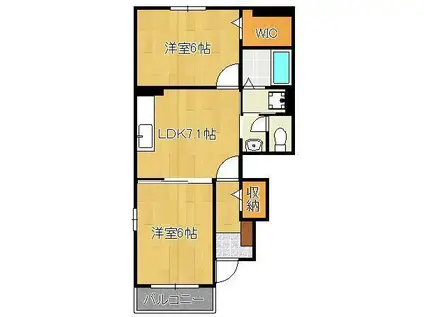 サニ-コーポC(2DK/1階)の間取り写真