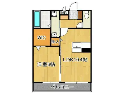 リアン ド ファミーユ A棟(1LDK/3階)の間取り写真