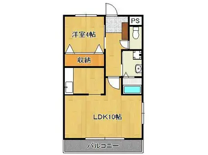 リバーステージⅡ(1LDK/1階)の間取り写真