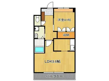 リバーステージⅡ(1LDK/2階)の間取り写真