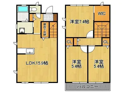 メゾン白岩 (3LDK/1階)の間取り写真