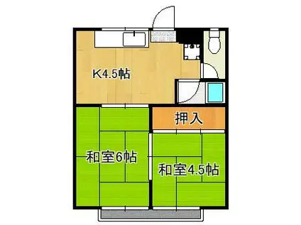 インサイド高江(2K/1階)の間取り写真