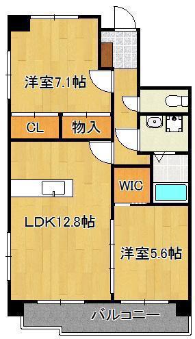 メディアパークⅢ(2LDK/3階)の間取り写真