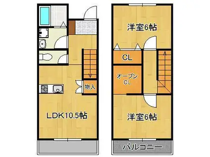 CS黒崎(2LDK/1階)の間取り写真