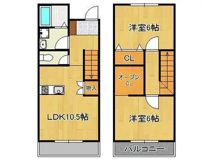 CS黒崎(2LDK/1階)の間取り写真