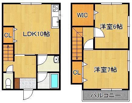 シーガル7(2LDK/1階)の間取り写真
