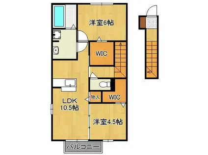 リブェール吉祥寺(2LDK/2階)の間取り写真