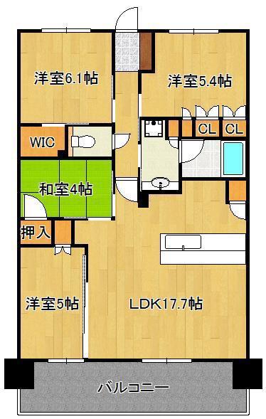 リビオ鉄王(4LDK/3階)の間取り写真