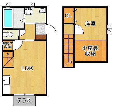 シアハウス感田(1LDK/1階)の間取り写真